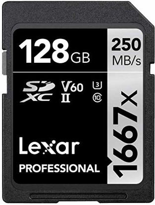 Picture of Lexar Professional 1667X 128GB SDXC Uhs-II/U3 Card (LSD128CBNA1667)