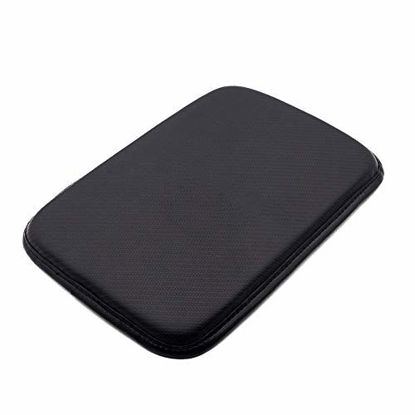 Picture of Forala Auto Center Console Pad PU Leather Car Armrest Seat Box Cover Protector Universal Fit (Black-Carbon L)