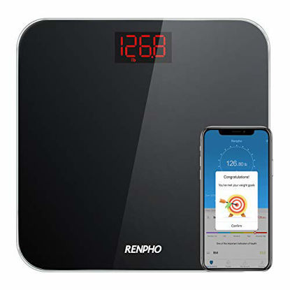 RENPHO Digital Body Weight Scale, Bluetooth Smart Scales for Weight, 400  lbs, Black 