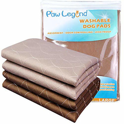 Picture of Paw Legend Waterproof Reusable Dog Pee Pads Super Absorbent (2 Pack) - Washable Dog Training Pads | Quality Travel Pee Pads for Dogs | Absorbent and Odor Controlling