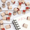 Picture of Juvale Alphabet Wood Rubber Stamps, Upper & Lowercase Letters with Symbols, 60 Pieces