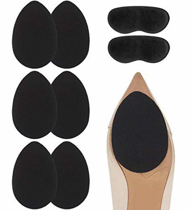 Picture of Dr. Foot Self-Adhesive Non-Skid Shoe Pads Anti Slip Shoe Grips for High Heels, Anti-Shedding Non-Slip Rubber Sole Protectors (3 Pairs)