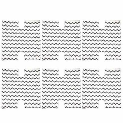 Picture of 6 Pack Steam Mop Pads Replacement P184WQ for Shark Lift-Away Pro & Genius Steam Pocket Mop System S3973 S3973D S3973WM S5001 S5002Q S5003A S5003D S5004 S5004W S6001W S6001WM S6002 S6002C S6003D S6003W