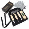 Picture of HUTSULS Wood Whittling Kit for Beginners - Razor Sharp Wood Carving Knife Set in Beautifully Designed Gift Box, Whittling Knife for Kids and Adults (8 Pieces)