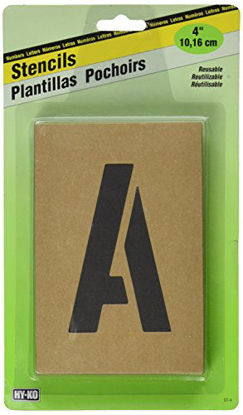 Picture of HY-KO Products ST-4 Number & Letter Stencils, 4 INCH, Tan