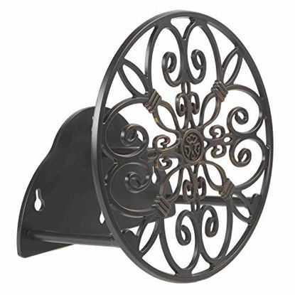 Picture of Liberty Garden 670 Wall Mounted Decorative Hose Butler, Holds 125-Feet of, 5/8-Inch, Bronze