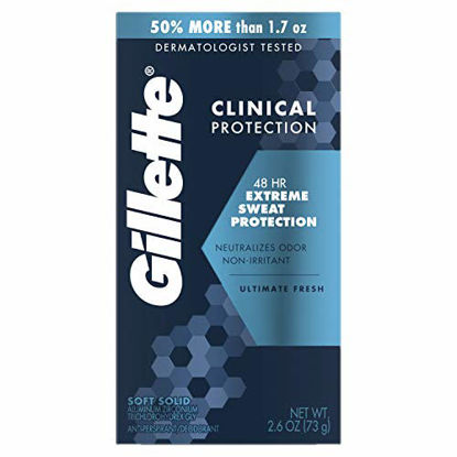 Picture of Gillette Clinical Antiperspirant Deodorant for Men, Ultimate Fresh Scent, Advanced Solid, 2.6 Ounce (Packaging May Vary)