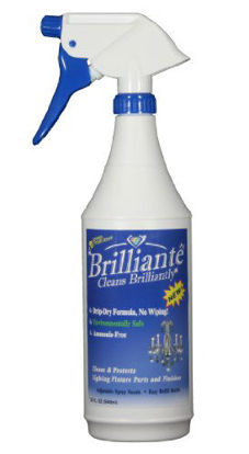 Picture of BRILLIANTÉ Crystal Chandelier Cleaner Manual Sprayer 32oz Environmentally Safe, Ammonia-Free, Drip-Dry Formula, Made in USA (1)