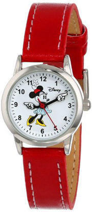 Picture of Disney Women's MN1023 Minnie Mouse White Dial Red Strap Watch