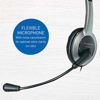 Picture of Panasonic KX-TCA430 Comfort-Fit, Foldable Headset with Flexible Noise-Cancelling Microphone and Volume Control, Regular, Grey/Silver