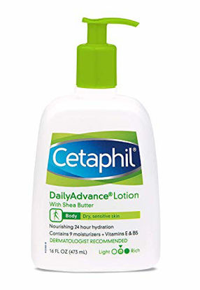 Picture of Cetaphil Daily Advance Ultra Hydrating Lotion With Shea Butter For Dry, Sensitive Skin, Multi, Fragrance Free, 16 Fl Oz