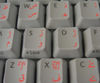 Picture of Urdu Keyboard Decals with RED Lettering ON Transparent Background for Desktop, Laptop and Notebook