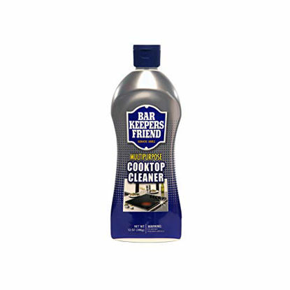 Picture of Bar Keepers Friend Multipurpose Cooktop Cleaner (13 oz) - Liquid Stovetop Cleanser - Safe for Use on Glass Ceramic Cooking Surfaces, Copper, Brass, Chrome, and Stainless Steel and Porcelain Sinks