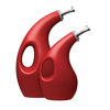 Picture of Rachael Ray Solid Glaze Ceramics EVOO Olive Oil Bottle Dispenser with Spout Set, 2 Piece, Red