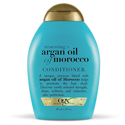Picture of OGX Renewing + Argan Oil of Morocco Hydrating Hair Conditioner, Cold-Pressed Argan Oil to Help Moisturize, Soften & Strengthen Hair, Paraben-Free with Sulfate-Free Surfactants, 13 fl oz