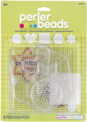 Picture of Perler Beads Assorted Small and Large Pegboards for Kid's Crafts, 6 pcs