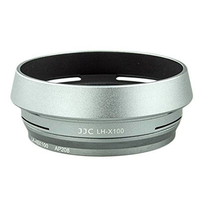 Picture of JJC LH-JX100 Silver Metal Lens Hood Adapter Ring for Fujifilm X100 X100S X100T Replace AR-X100