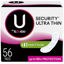 Picture of U by Kotex Security Ultra Thin Feminine Pads, Heavy Flow, Long, Unscented, 56 Count