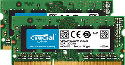 Picture of Crucial RAM 16GB Kit (2x8GB) DDR3 1600 MHz CL11 Laptop Memory CT2KIT102464BF160B