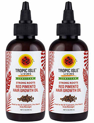 Picture of Tropic Isle Living Jamaican Strong Roots Red Pimento Hair Growth Oil 4 oz (Pack of 2)