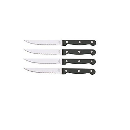 Picture of Ikea Stainless Steel Steak Knife, Set of 4, Black, Silver