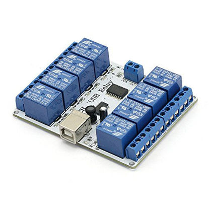Picture of SainSmart USB Eight Channel Relay Board for Automation - 12 V