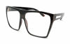 Shop Oversized Square Clear Glasses Hot Sale Super Oversized Eyeglasses Flat Top Square Clear Lens Glasses Frames Black Clear