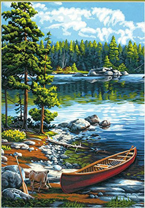 Picture of Dimensions Canoe Lake Paint by Numbers Craft Kit, 14'' x 20'', None