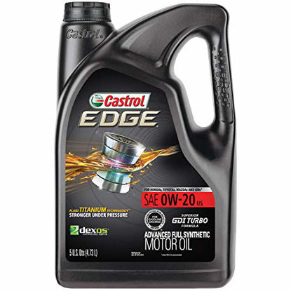 Picture of Castrol 03124 Edge 0W-20 Advanced Full Synthetic Motor Oil, 5 Quart