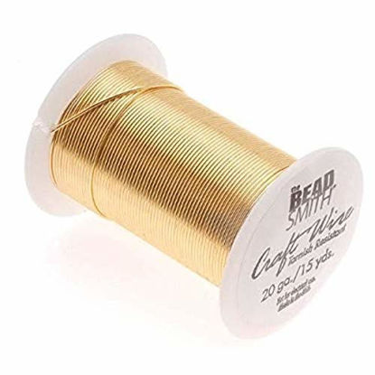 Picture of Beadsmith 20 Gauge Tarnish Resistant Copper Wire, 15 Yard/13.5m, Gold