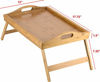 Picture of Home-it Bed Tray table with folding legs, and breakfast tray Bamboo bed table and bed tray with legs