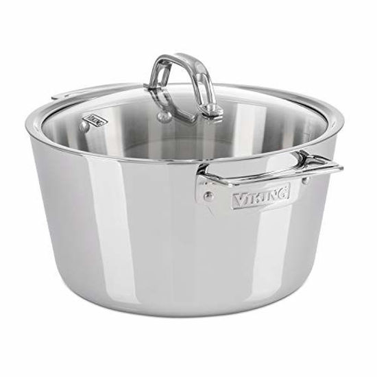 Picture of Viking Contemporary 3-Ply Stainless Steel Dutch Oven with Lid, 5.2 Quart