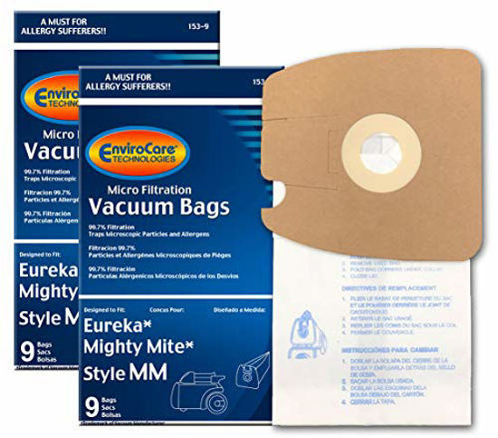 9 micro filtration Vacuum Bags for Eureka MM Mighty Mite 3670 and 3680 Canister 