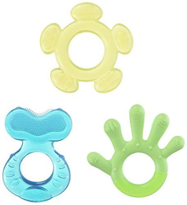 Picture of Nuby 3 Step Soothing Teether Set, BPA Free - Colors may vary.