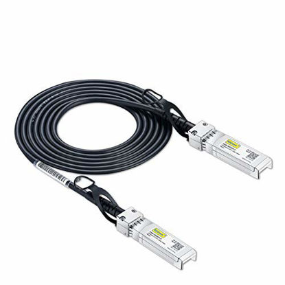 Picture of SFP+ DAC Twinax Cable, Passive, Compatible with Cisco SFP-H10GB-CU2M, Ubiquiti and More, 2 Meter(6.5ft)