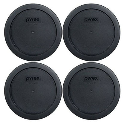 Picture of Pyrex 7201-PC 4 Cup Round Storage Cover for Glass Bowls (4, Black) (FBA_7201-PC)