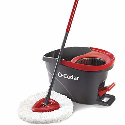 Picture of O-Cedar EasyWring Microfiber Spin Mop, Bucket Floor Cleaning System