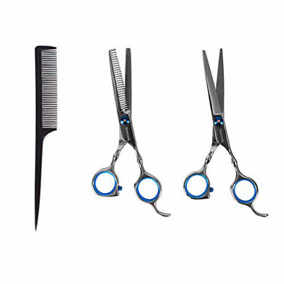 Picture of Professional Hair Cutting Scissors Barber Shears Set Hair Thinning Kit with Black Storage Case