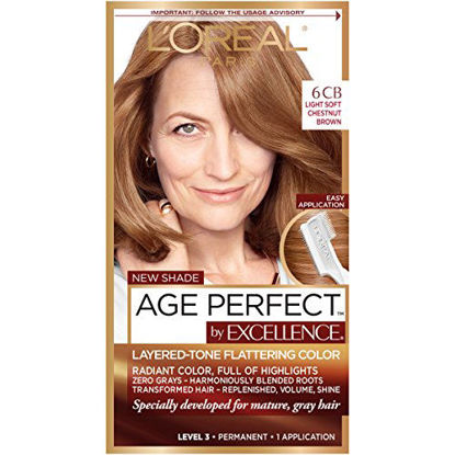 Picture of Age Perfect by Excellence, Layered-Tone Flattering Color, 6CB Light Soft Chestnut Brown