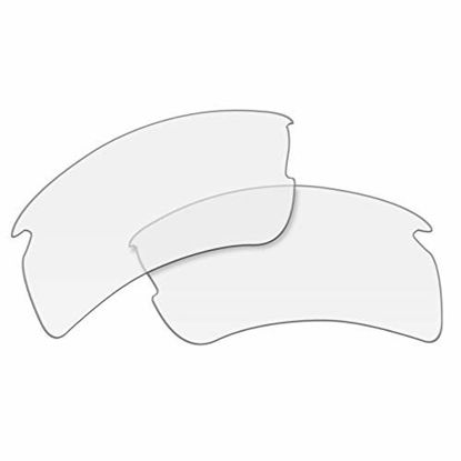 Picture of OOWLIT Replacement Lenses Compatible with Oakley Flak 2.0 XL Sunglass HD Clear Non-polarized