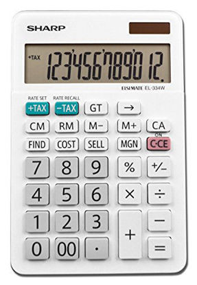 Picture of Sharp EL-334WB Business Calculator, White 4.0