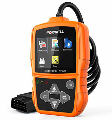 Picture of FOXWELL NT201 OBD2 Scanner Check Engine Light Car Code Reader Emission Analyzer Car Diagnostic Scanner for All Cars
