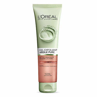 Picture of L'Oreal Paris Skincare Pure-Clay Facial Cleanser with Red Algae for Rough and Clogged Pores to Exfoliate and Refine, 4.4 fl; oz.