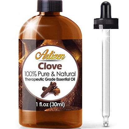 Picture of Artizen Clove Essential Oil (100% Pure & Natural - Undiluted) Therapeutic Grade - Huge 1oz Bottle - Perfect for Aromatherapy, Relaxation, Skin Therapy & More!