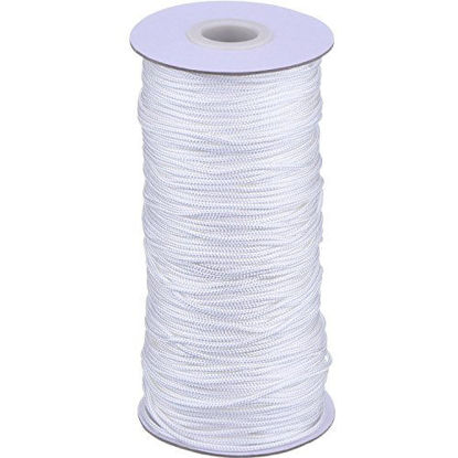Picture of Outus 109 Yards/Roll White Braided Lift Shade Cord for Aluminum Blind Shade, Gardening Plant and Crafts(1.8 mm)
