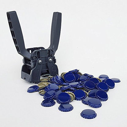 Picture of Gloria Double Lever Capper with Blue Crown Oxygen Absorbing Beer Bottle Caps