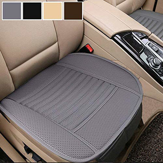 Sleek Design Full Size 2 PCS Breathable Universal Four Seasons Interior Front or Back Seat Covers for Auto Supplies Office Chair with PU Leather Gray Big Ant Car Seat Cushion 