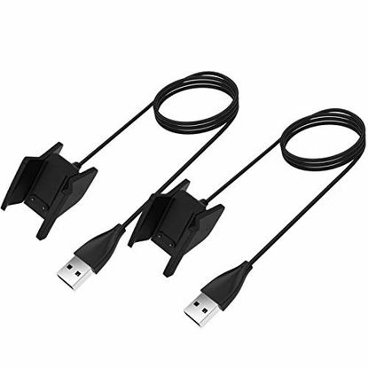 Picture of KingAcc for Fitbit Alta HR Charger, 2-Pack 3.3ft/1m Replacement USB Charging Cable Cradle Dock Adapter for Fitbit Alta HR Fitness Wristband Smart Fitness Watch
