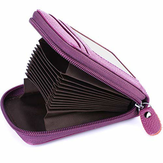 Amazon.com: AINIMOER Small Leather Wallet for Women, Ladies Credit Card  Holder RFID Blocking Women's Mini Bifold Pocket Purse, Vintage Purple :  Clothing, Shoes & Jewelry