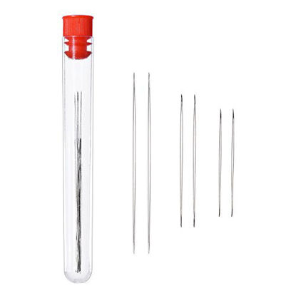 Picture of Shappy 6 Pieces Big Eye Beading Needles with Needle Bottle (1.7 inch, 2.2 inch, 3 inch)